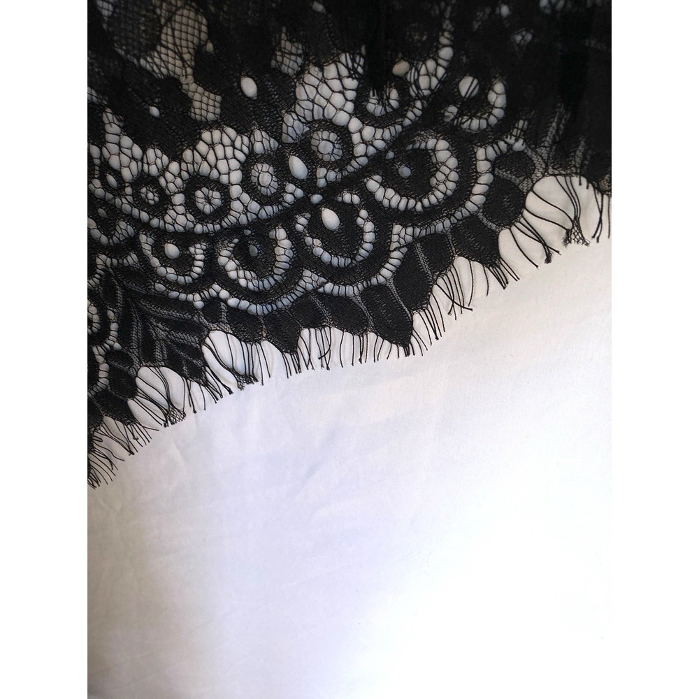 Sheer Lace Maxi Cloak Cape Whimsigoth Goth Emo Flowy Kimono Womens OS Black - Picture 7 of 12